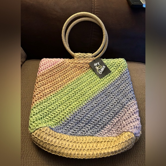 Art Class Straw Tote - Picture 2 of 9
